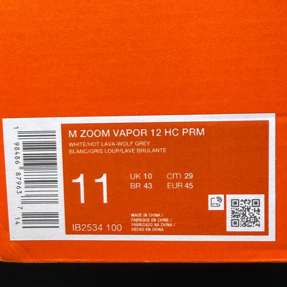 Nike Vapor 12 Men's Hard Court Tennis Shoes Sneakers  IB2534-100 Size 11 - Picture 10 of 10